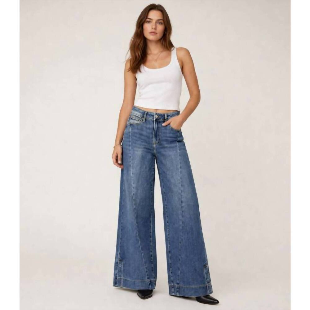NEW HIDDEN center seam nori high rise wide jean in denim - Picture 1 of 3